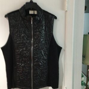 Chico's Elegant Black Quilted Vest